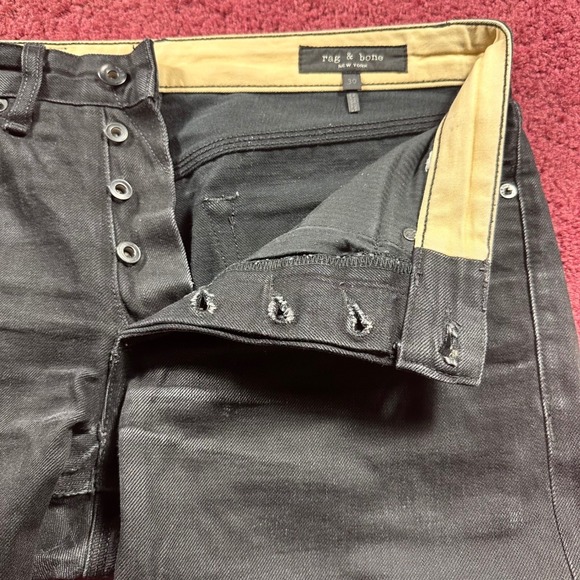 rag & bone Other - Rag & Bone Jeans Mens fit 32x29 Black Button Fly‎ raw selvedge jeans